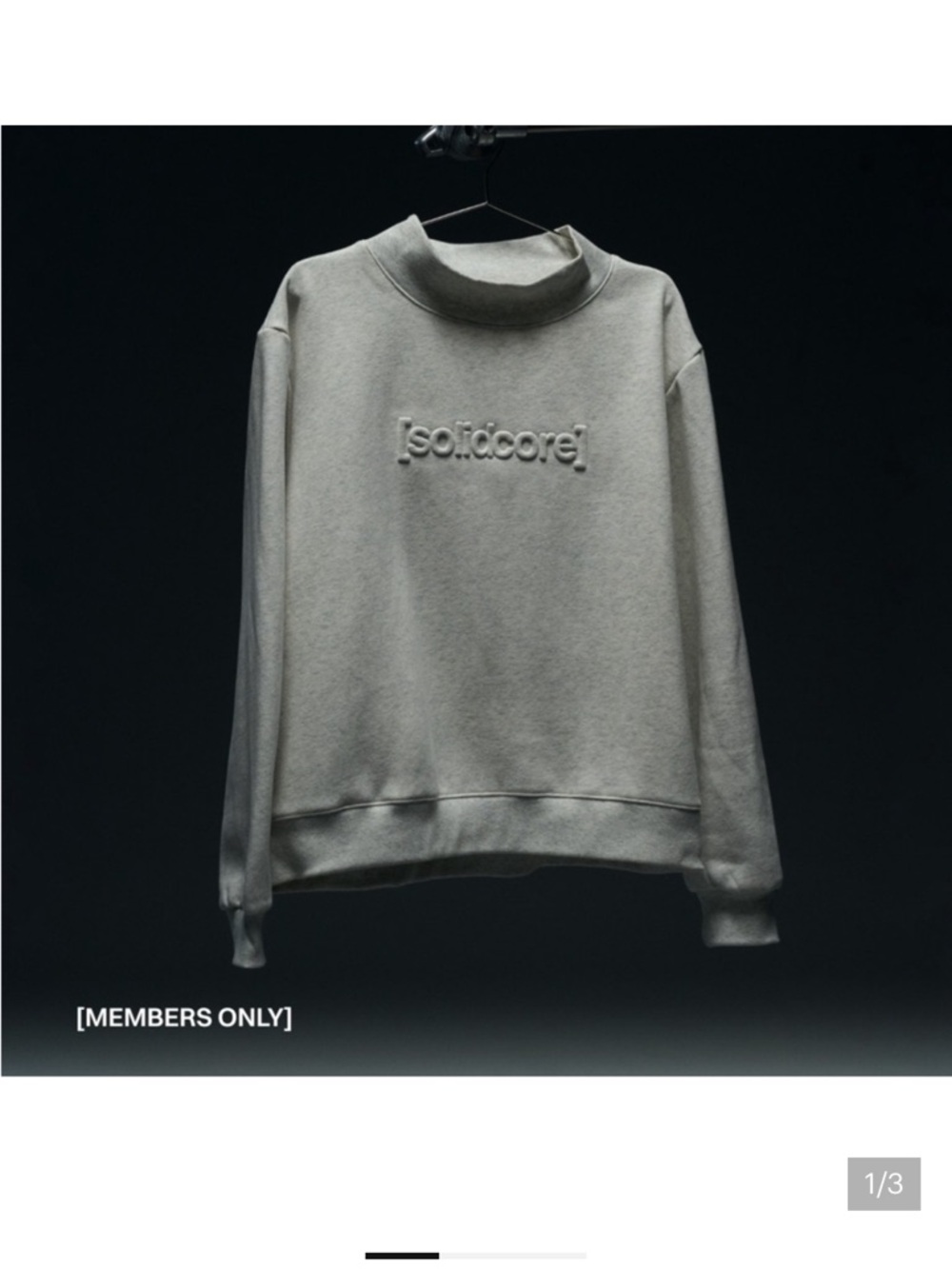 Embossed Logo Mockneck Sweater - Light Grey